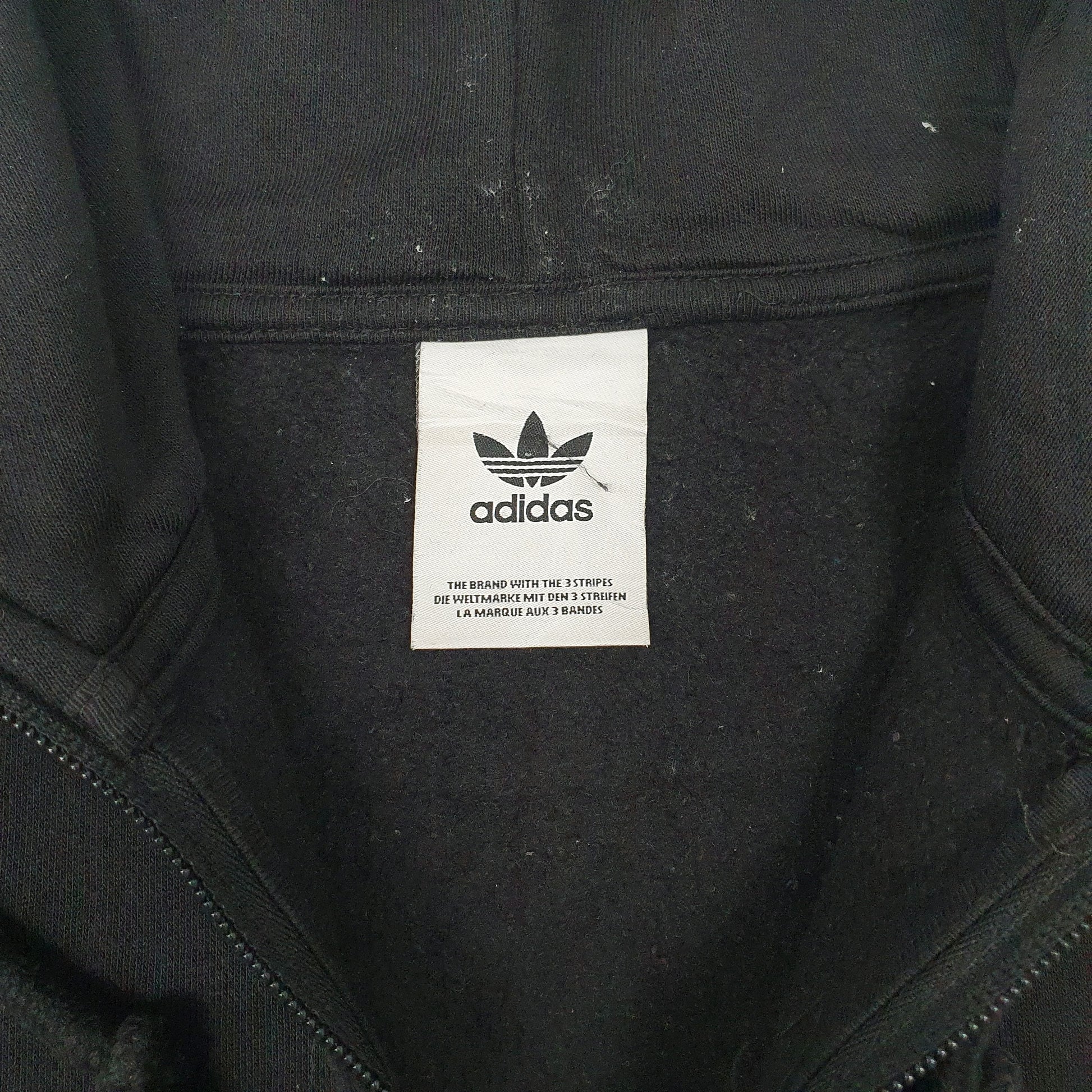 Mens Black Adidas Quarter Zip Hoodie Jumper