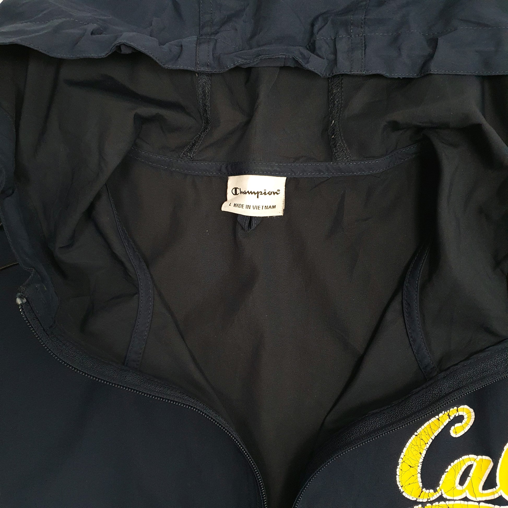 Mens Navy Champion Quarter Zip Pullover California  Coat