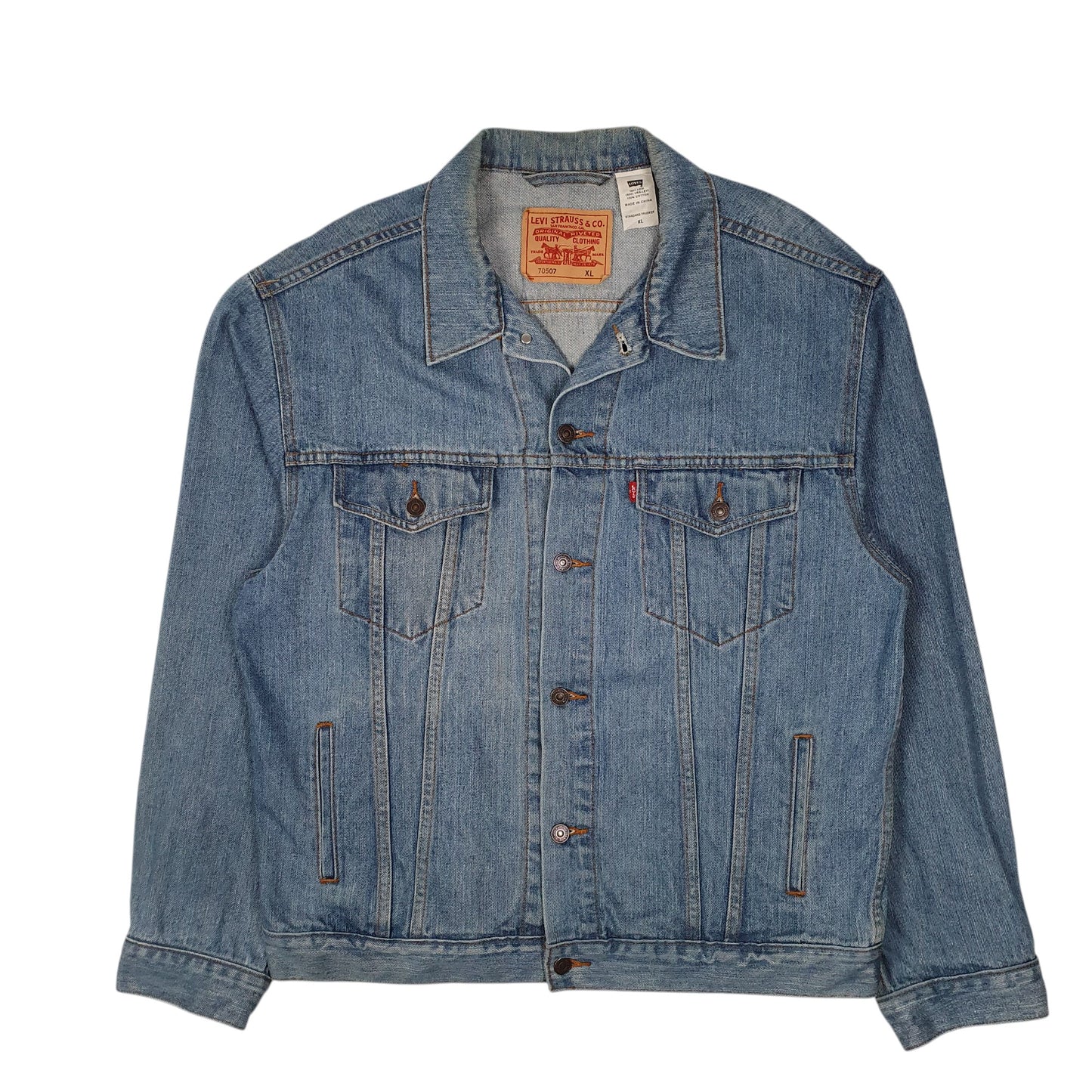 Mens Blue Levis Vintage 2000s Type 3 Trucker  Coat