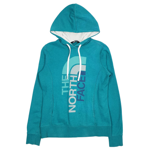 Womens Blue The North Face Spellout Hoodie Jumper