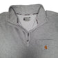 Mens Grey Carhartt Force Activewear Quarter Zip Jumper
