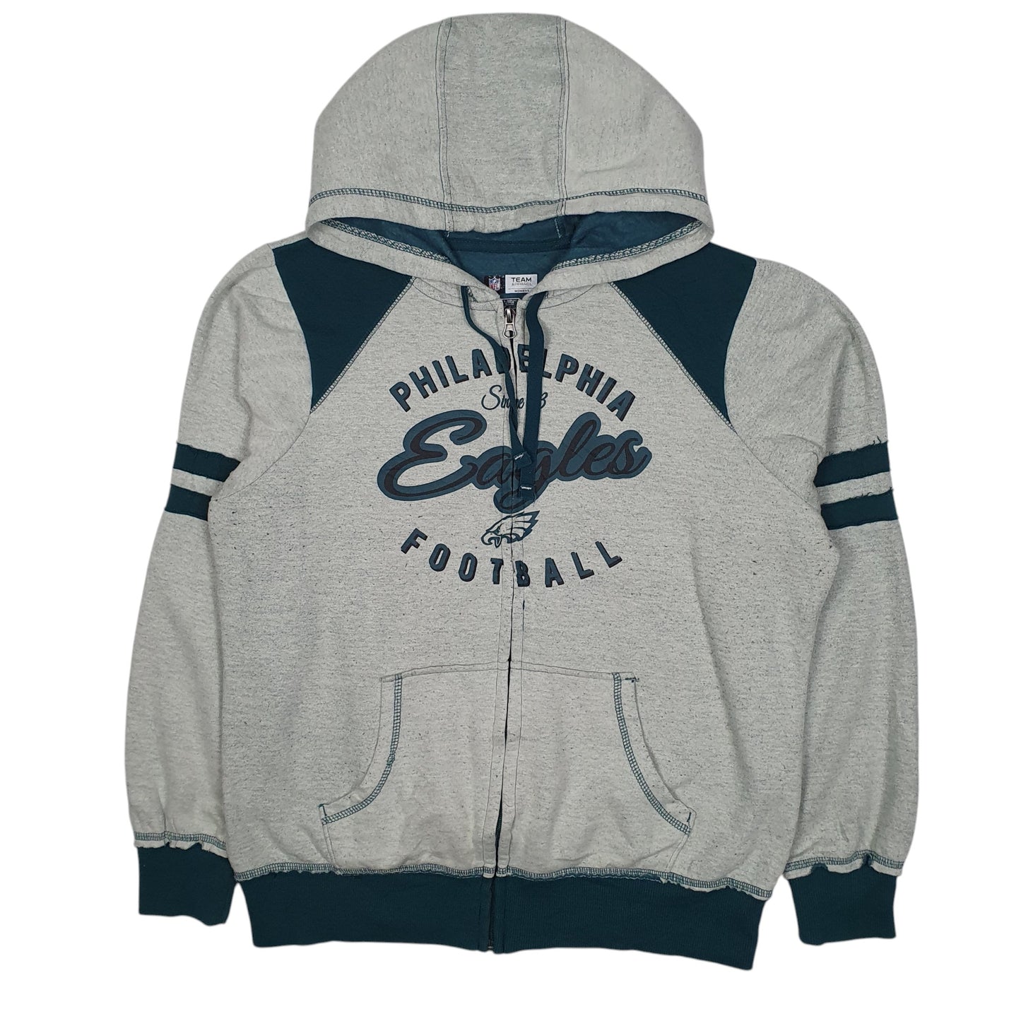 Womens Green NFL Philadelphia Eagles Hoodie Full Zip Jumper