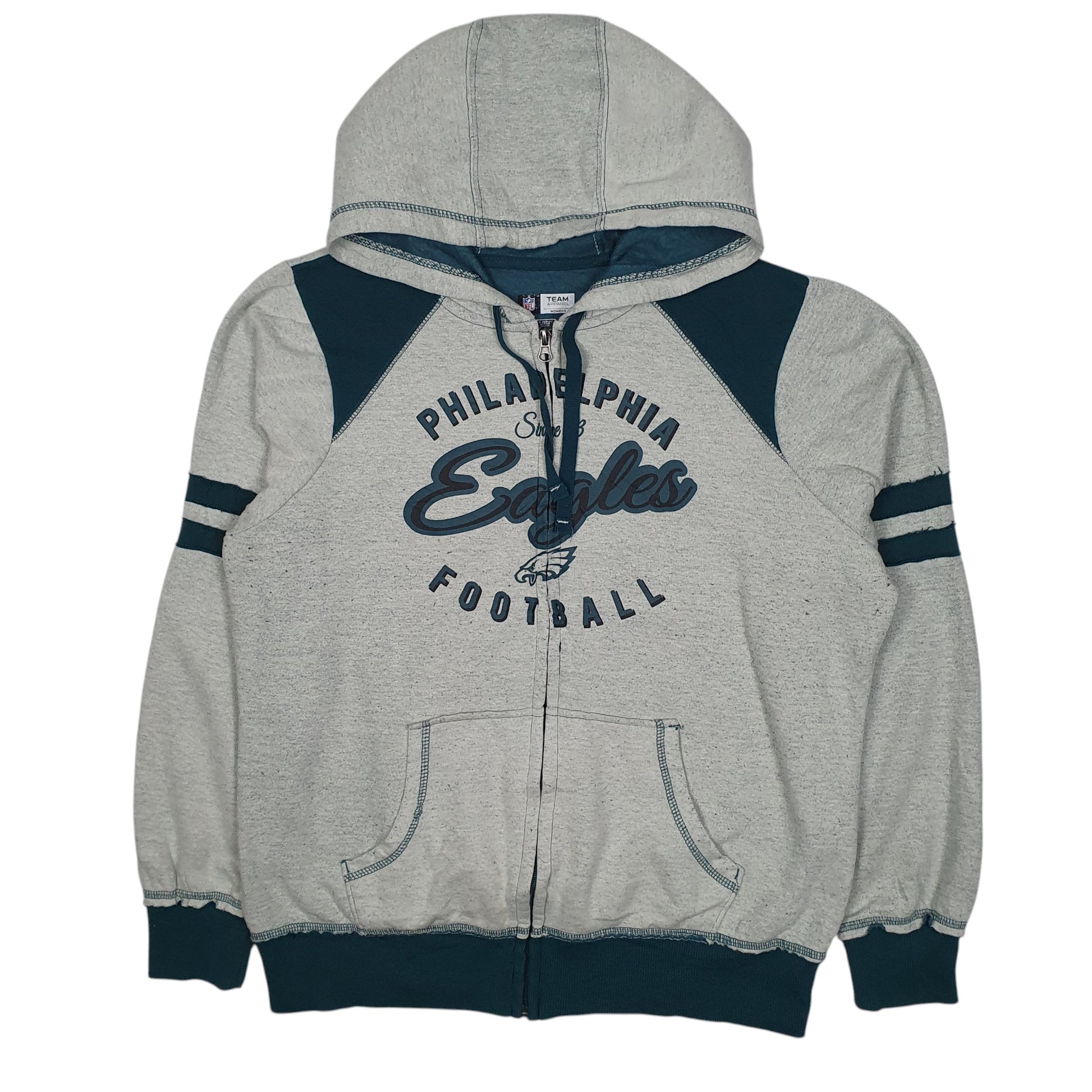 Womens Green NFL Philadelphia Eagles Hoodie Full Zip Jumper