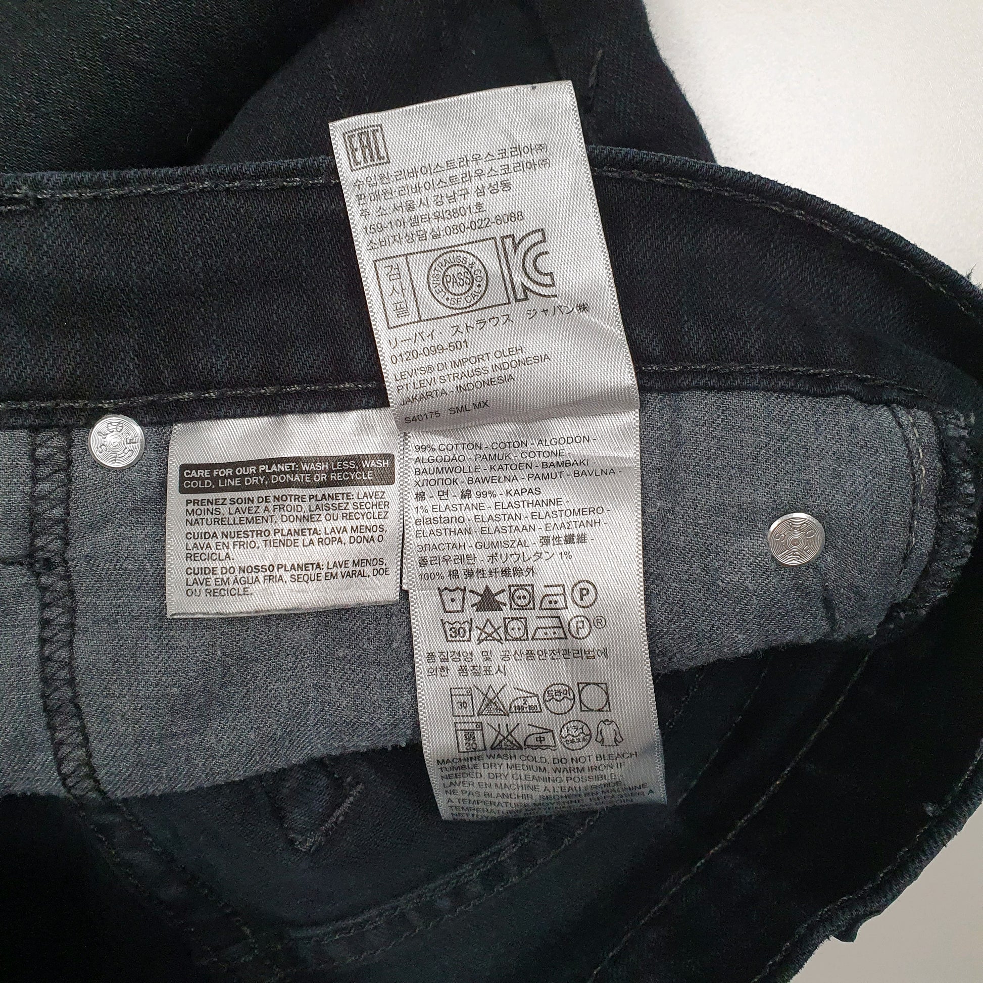 Mens Black Levis Stretch  Jeans