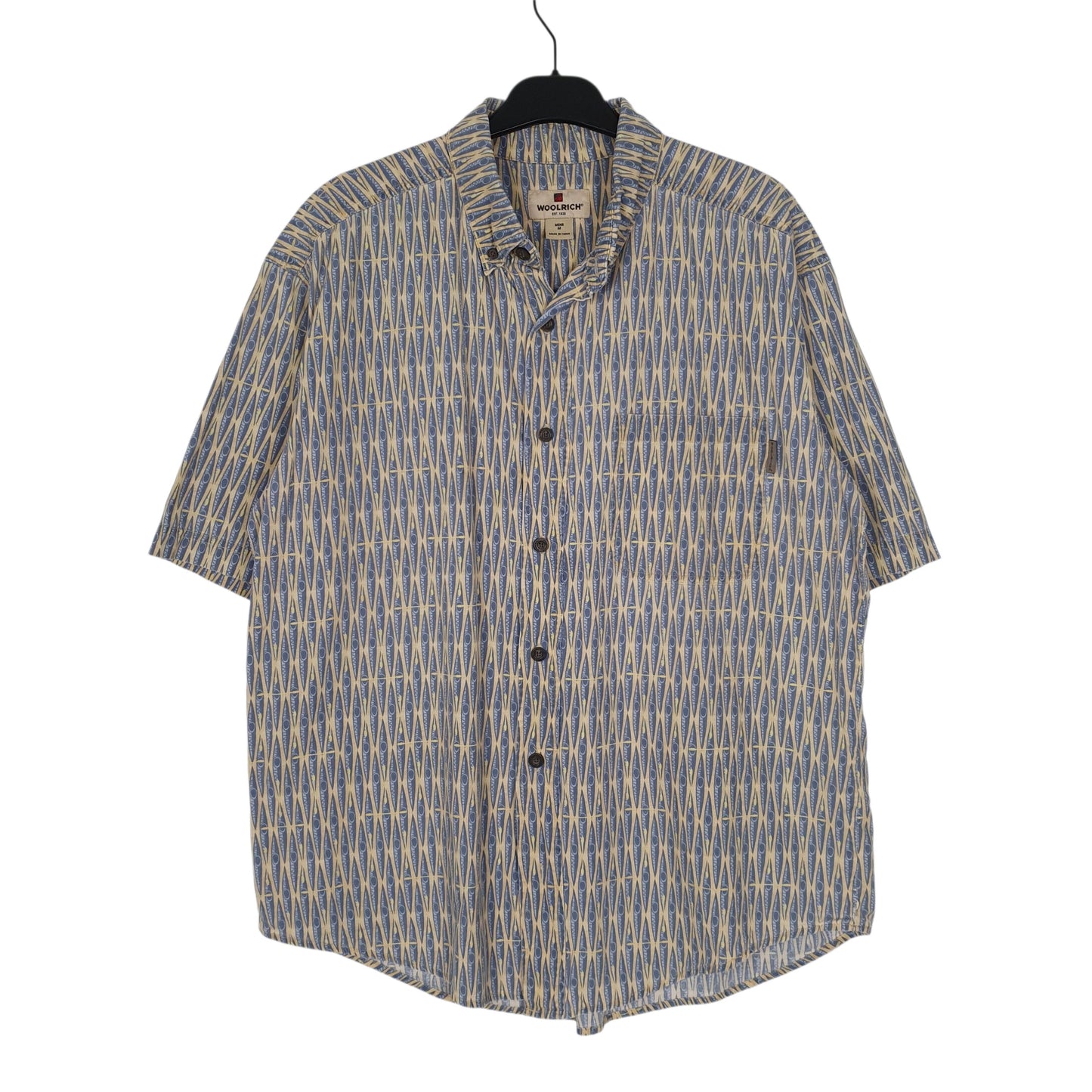 Mens Blue Woolrich  Short Sleeve Shirt
