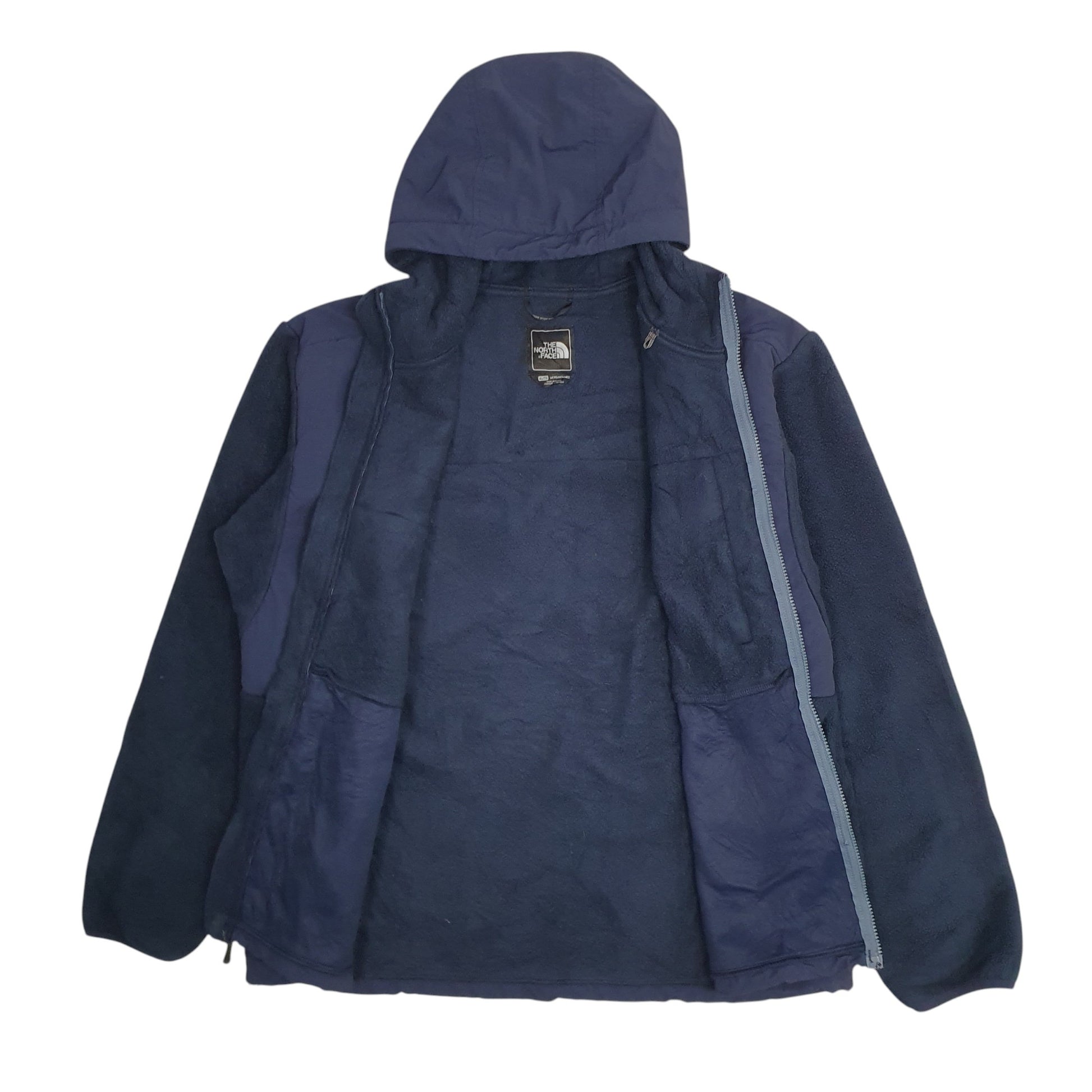 Mens Navy The North Face Denali Hoodie Fleece  Coat