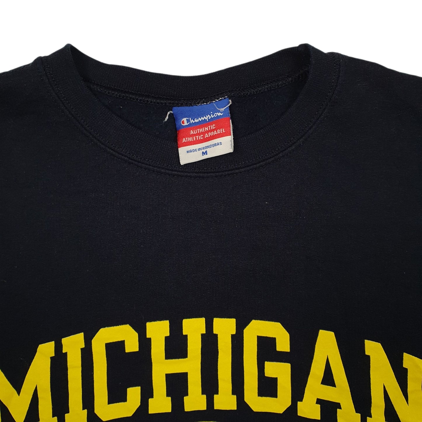 Mens Navy Champion Michigan University Crewneck Jumper
