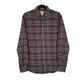 Mens Grey L.L.Bean Thick Flannel Plaid Long Sleeve Shirt