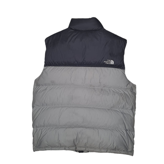 Mens Grey The North Face Nuptse Gilet Vest Hoodie Coat