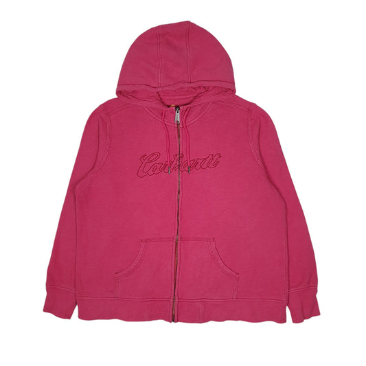 Womens Pink Carhartt Hoodie Full Zip Jumper