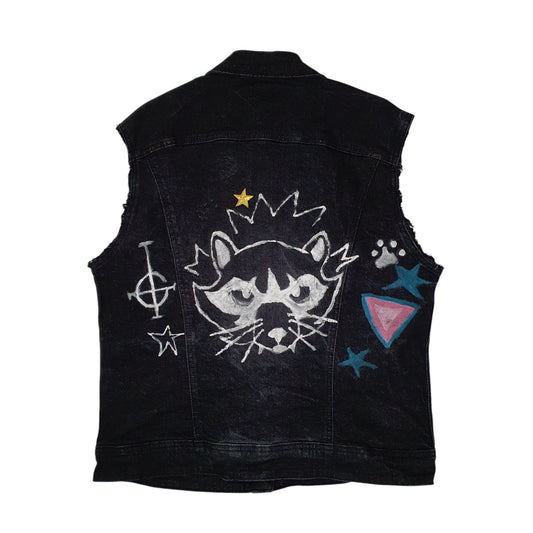 Womens Black Lee Gilet Vest Cut Off  Coat