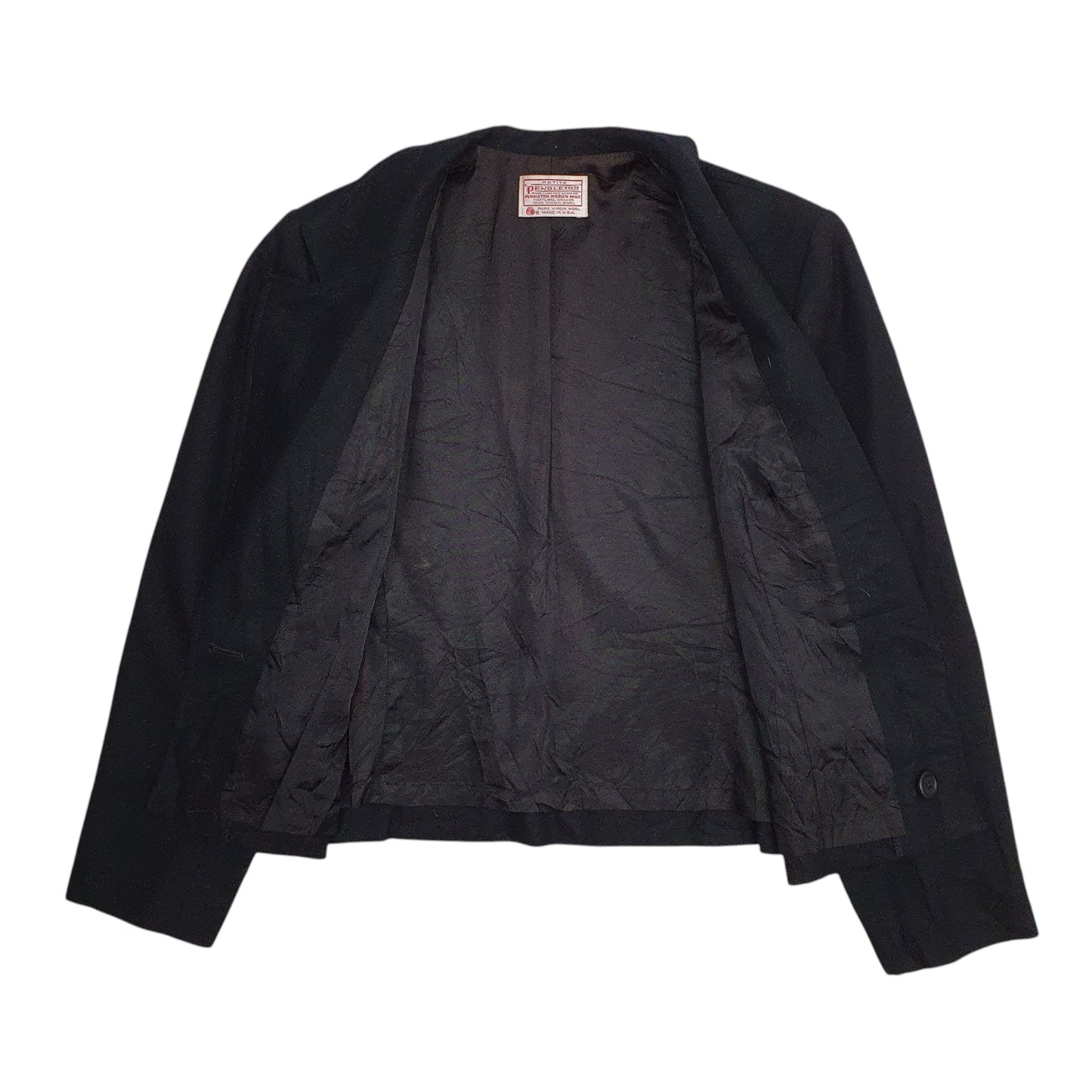 Womens Black Pendleton Vintage 90s Made In USA  Coat