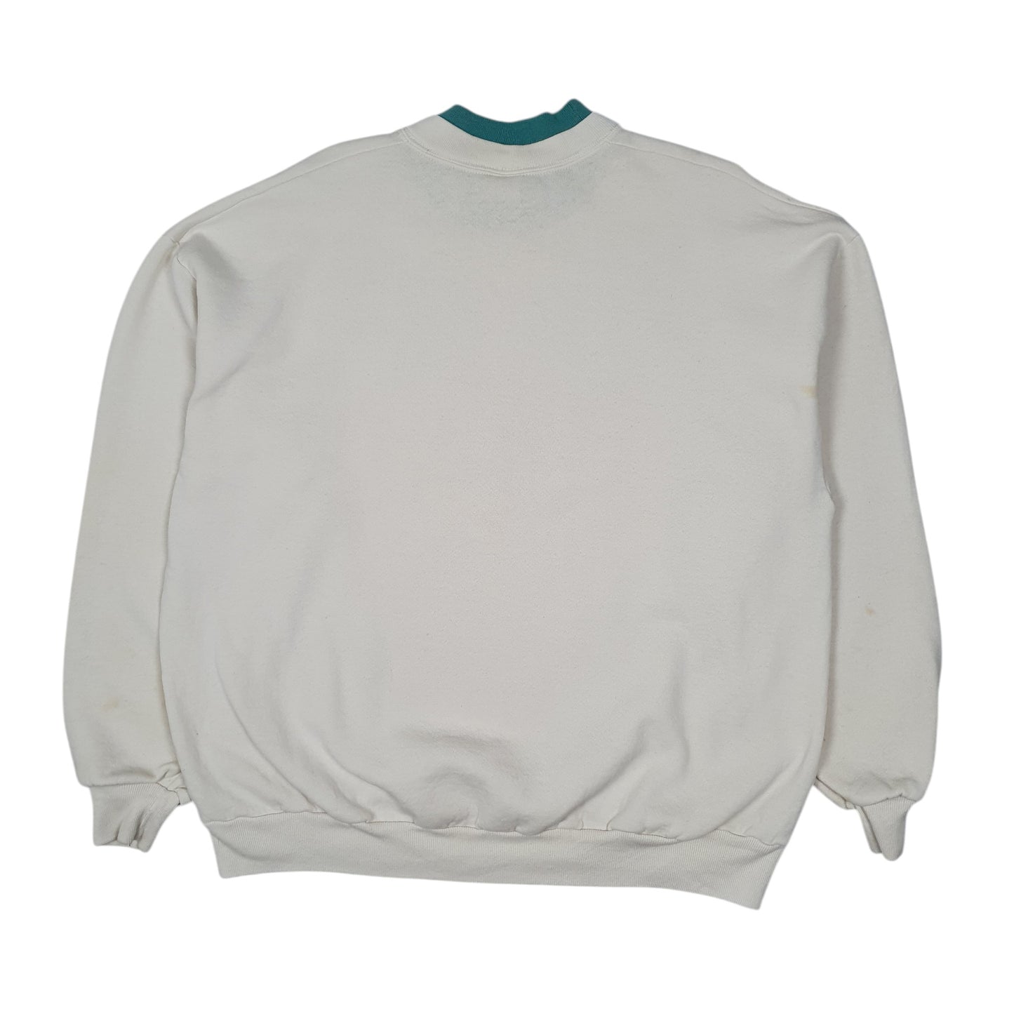 Mens Cream Whim Vintage 90s Floral Crewneck Jumper