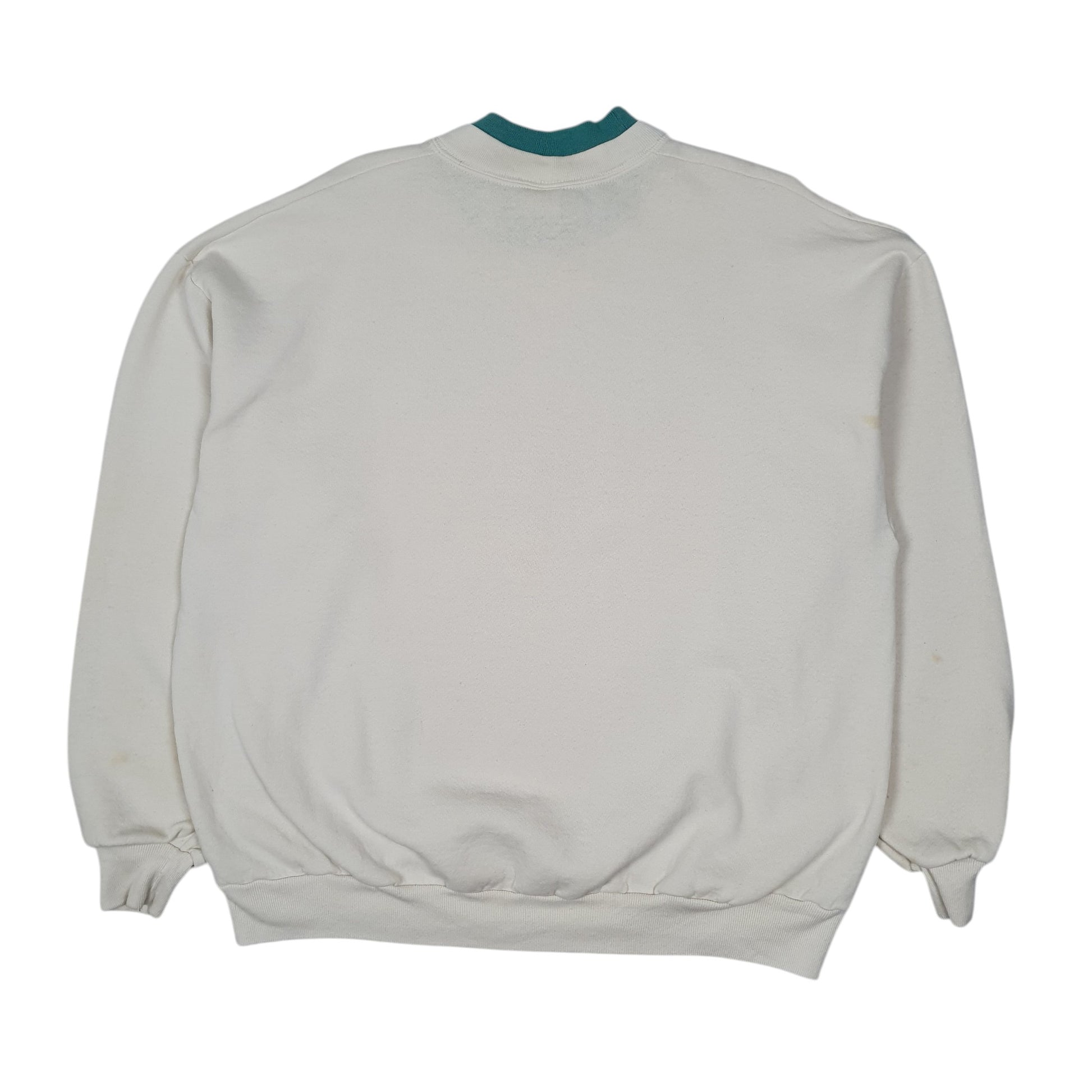 Mens Cream Whim Vintage 90s Floral Crewneck Jumper