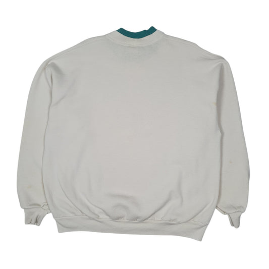 Mens Cream Whim Vintage 90s Floral Crewneck Jumper