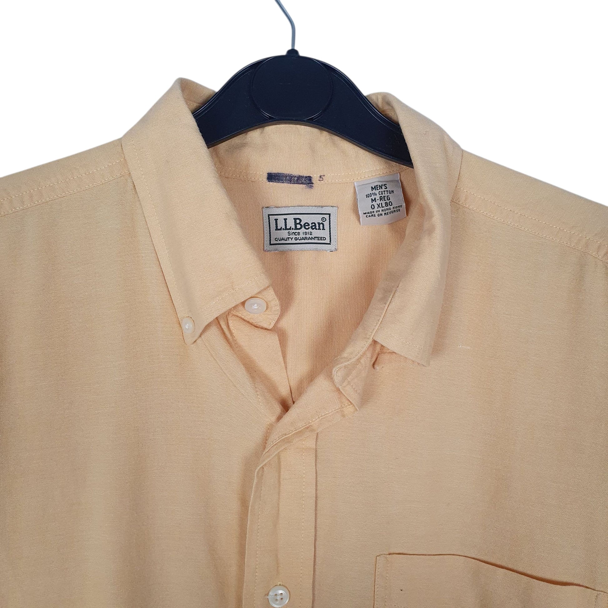 Mens Yellow L.L.Bean Vintage 90s  Shirt