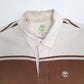 Mens White Timberland Rugby Crewneck Polo Shirt