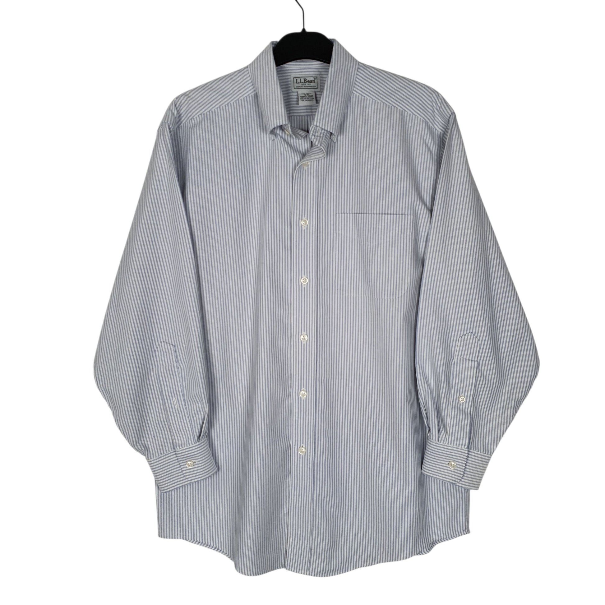 Mens Blue L.L.Bean  Long Sleeve Shirt