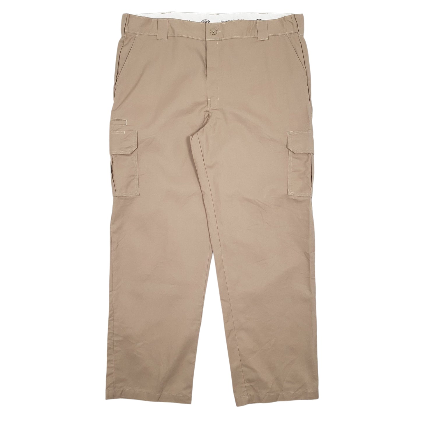 Mens Beige Dickies Workwear Cargo Trousers