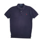 Mens Navy Polo Ralph Lauren Vintage 90s Short Sleeve Polo Shirt