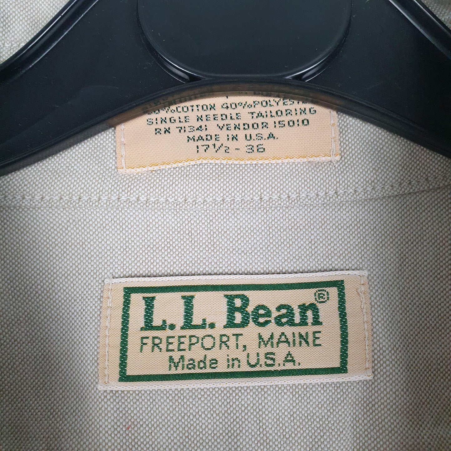 Mens Grey L.L.Bean Vintage 90s Made In USA  Shirt