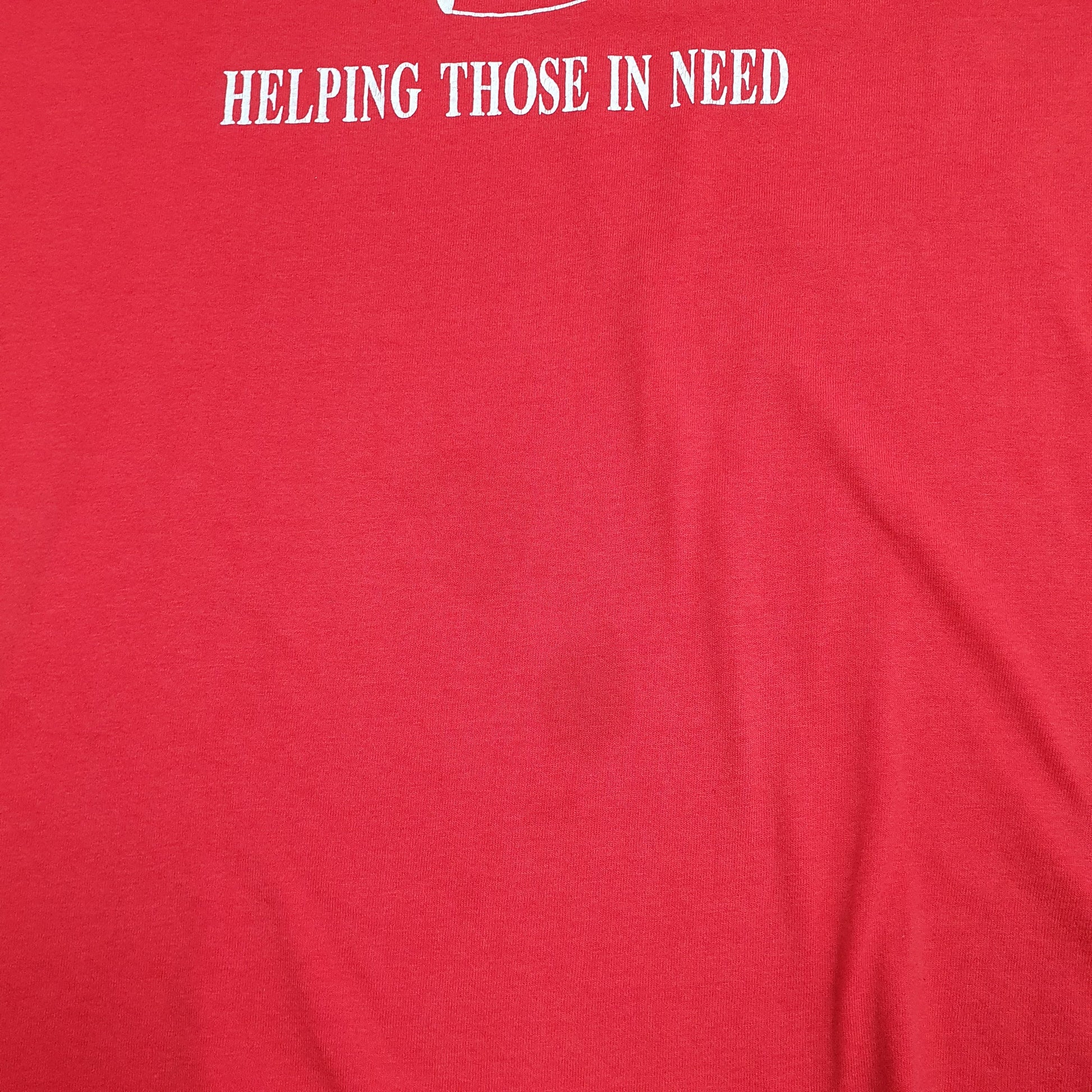 Mens Red Fruit Of The Loom Single Stitch Vintage 90s  T Shirt