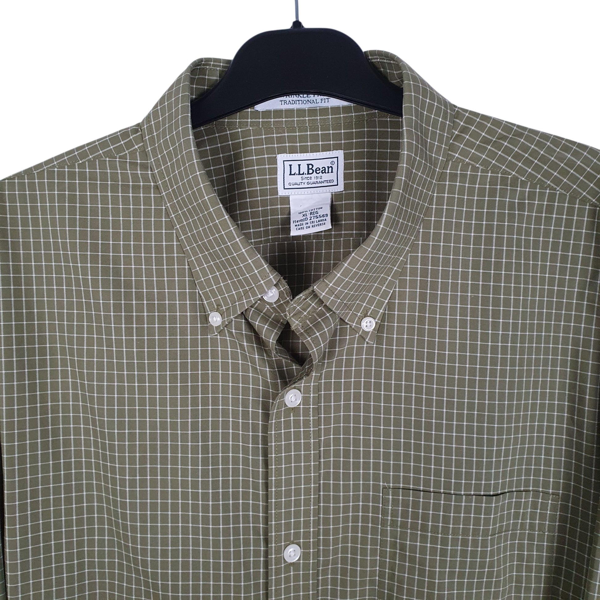 Mens Green L.L.Bean   Shirt