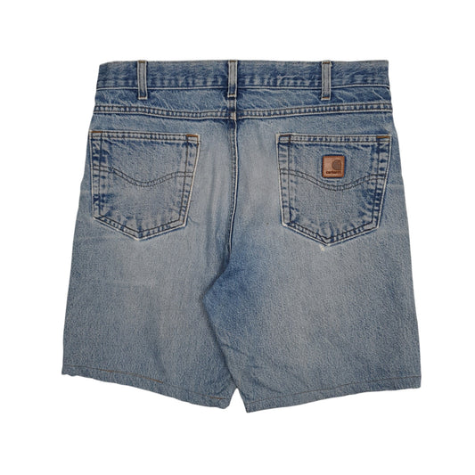 Mens Blue Carhartt   Shorts