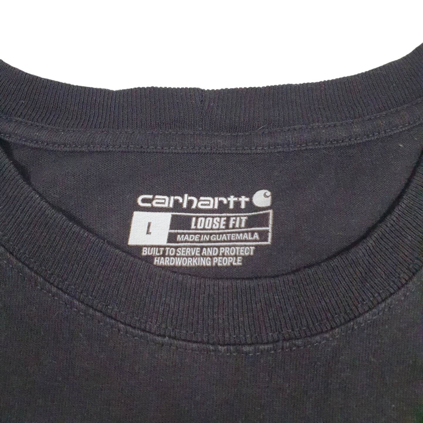 Mens Black Carhartt   T Shirt
