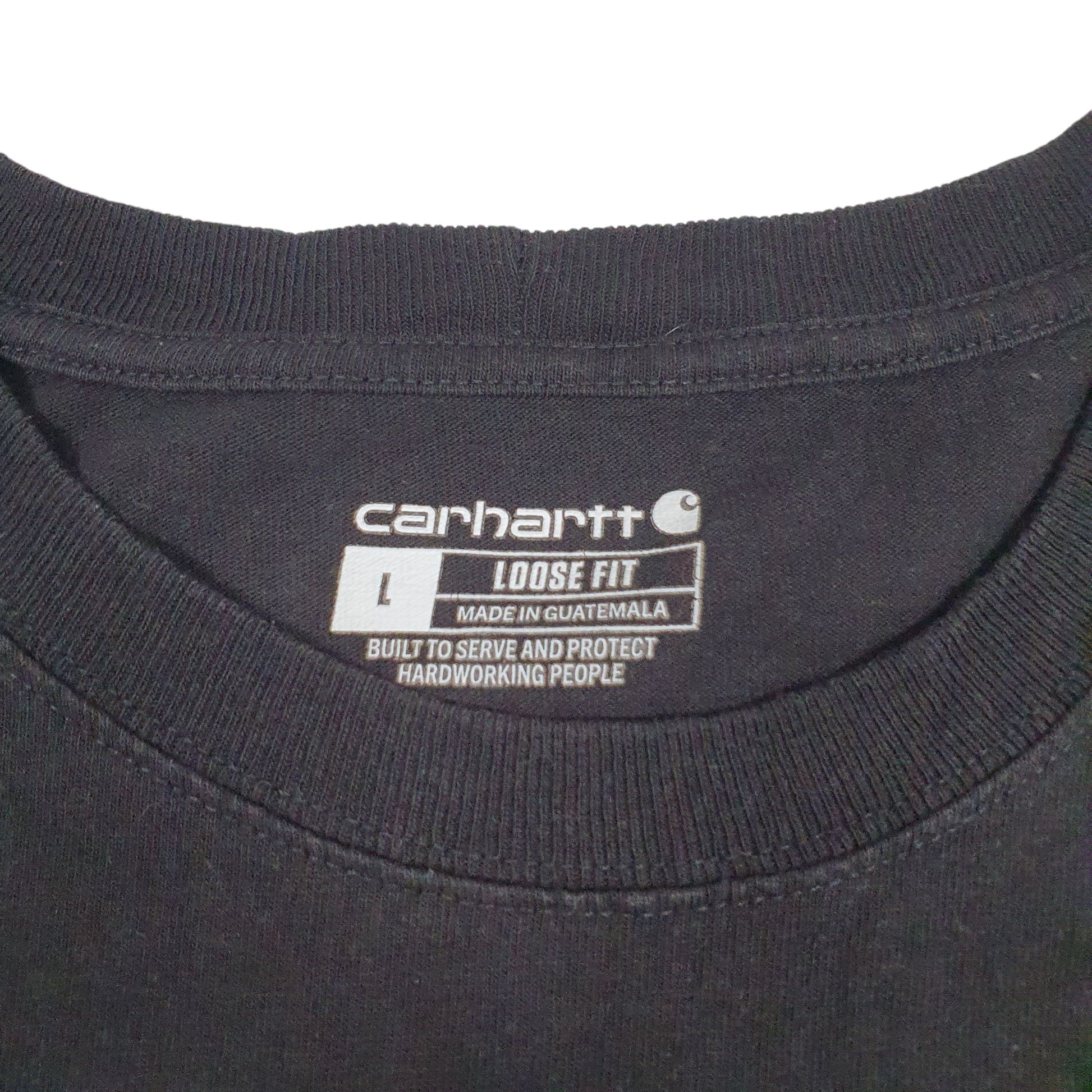 Mens Black Carhartt   T Shirt