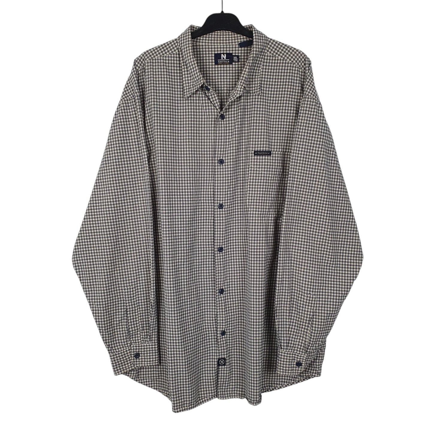 Mens Navy Nautica  Long Sleeve Shirt