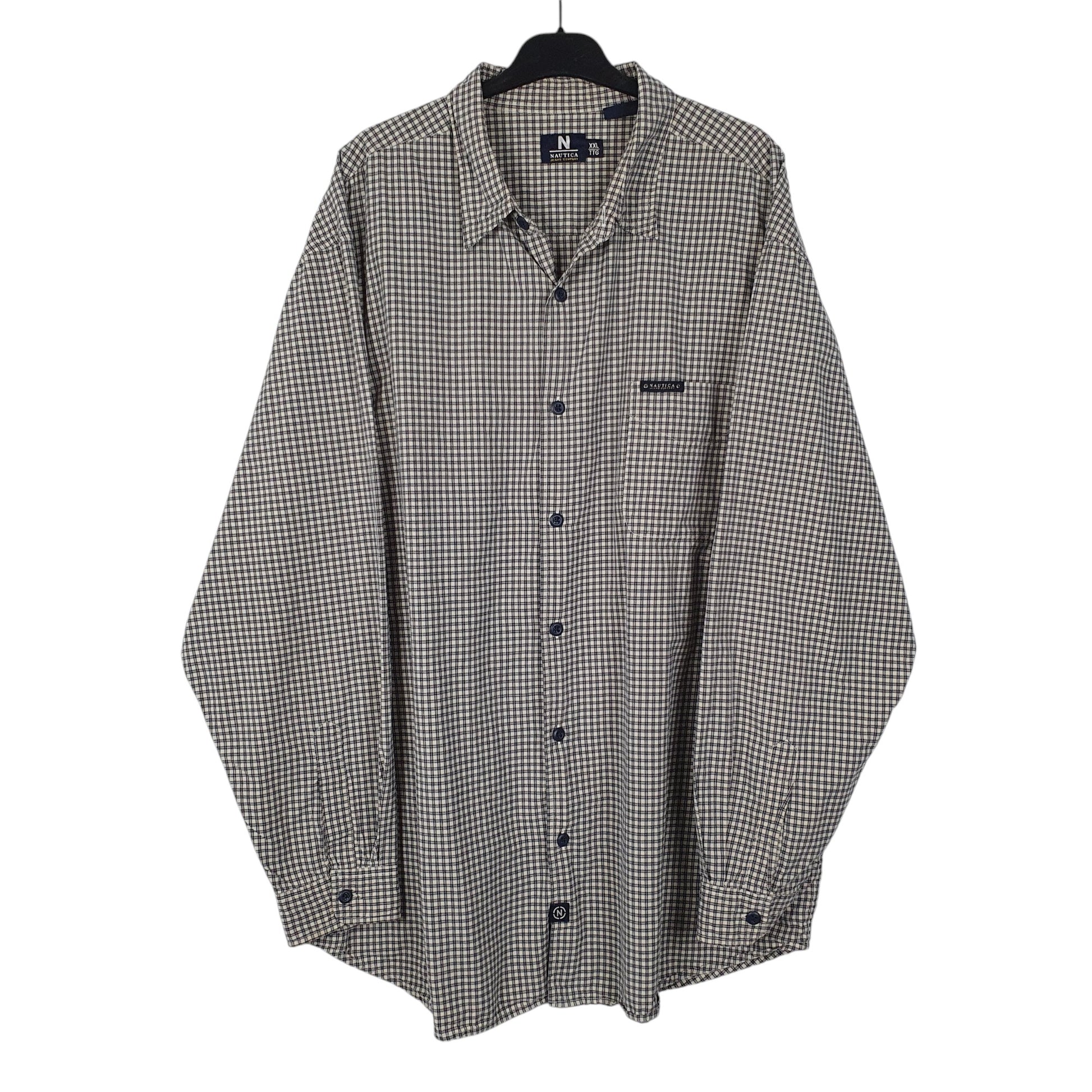 Mens Navy Nautica  Long Sleeve Shirt