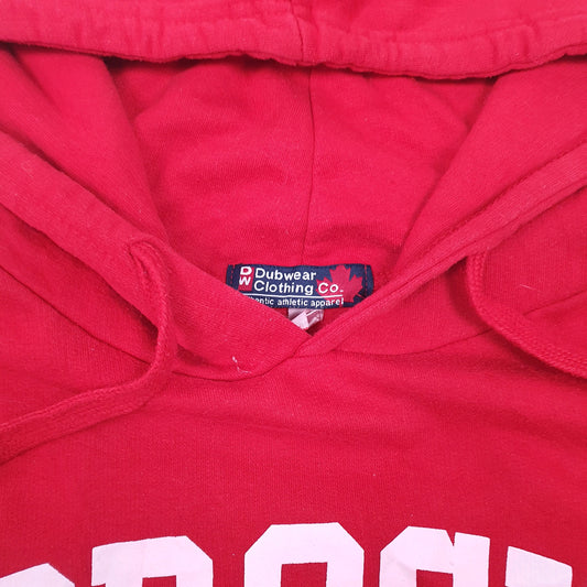 Mens Red Dubwear Clothing Brock University Hoodie Jumper