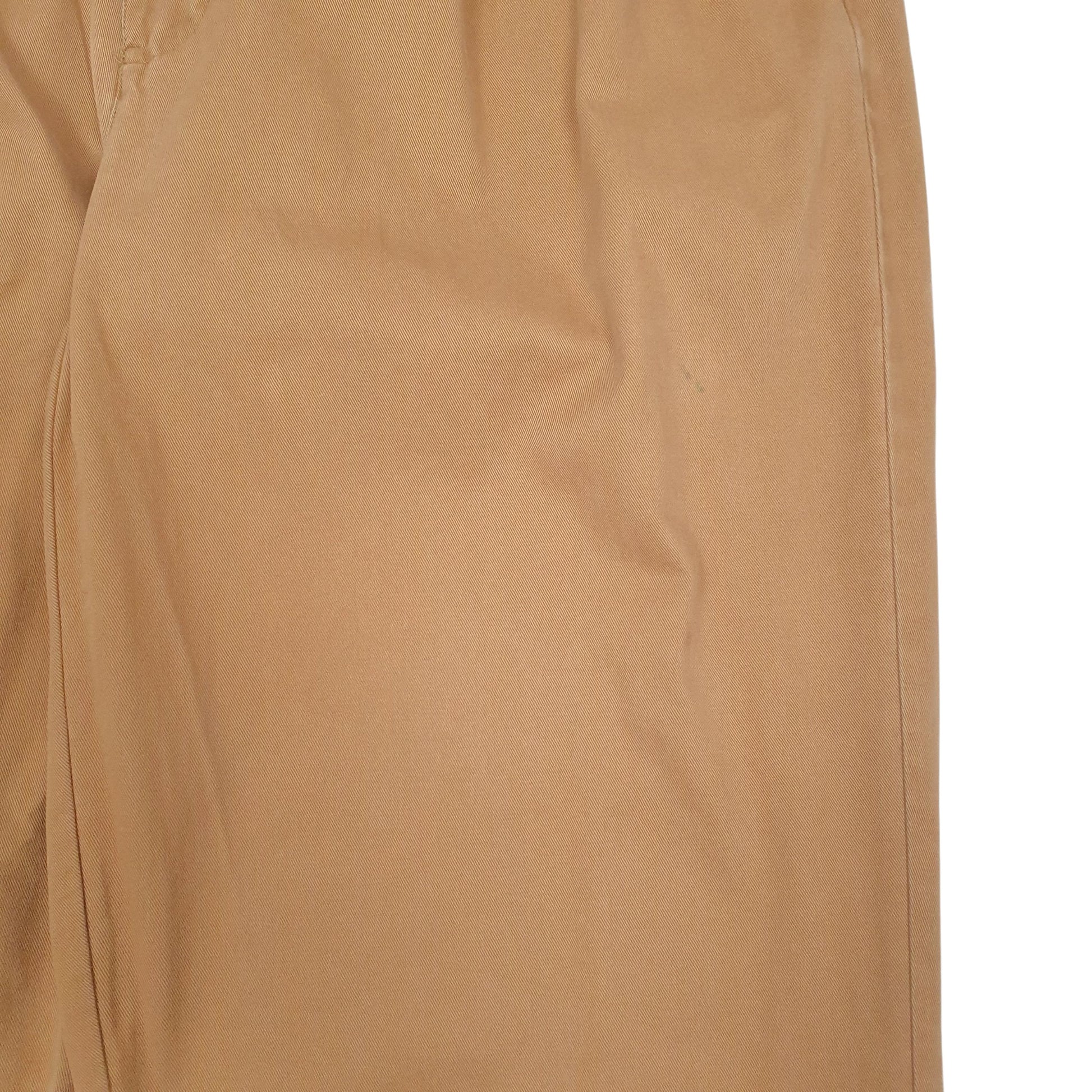 Mens Tan Polo Ralph Lauren Hammond Pant Pleated 90s  Trousers