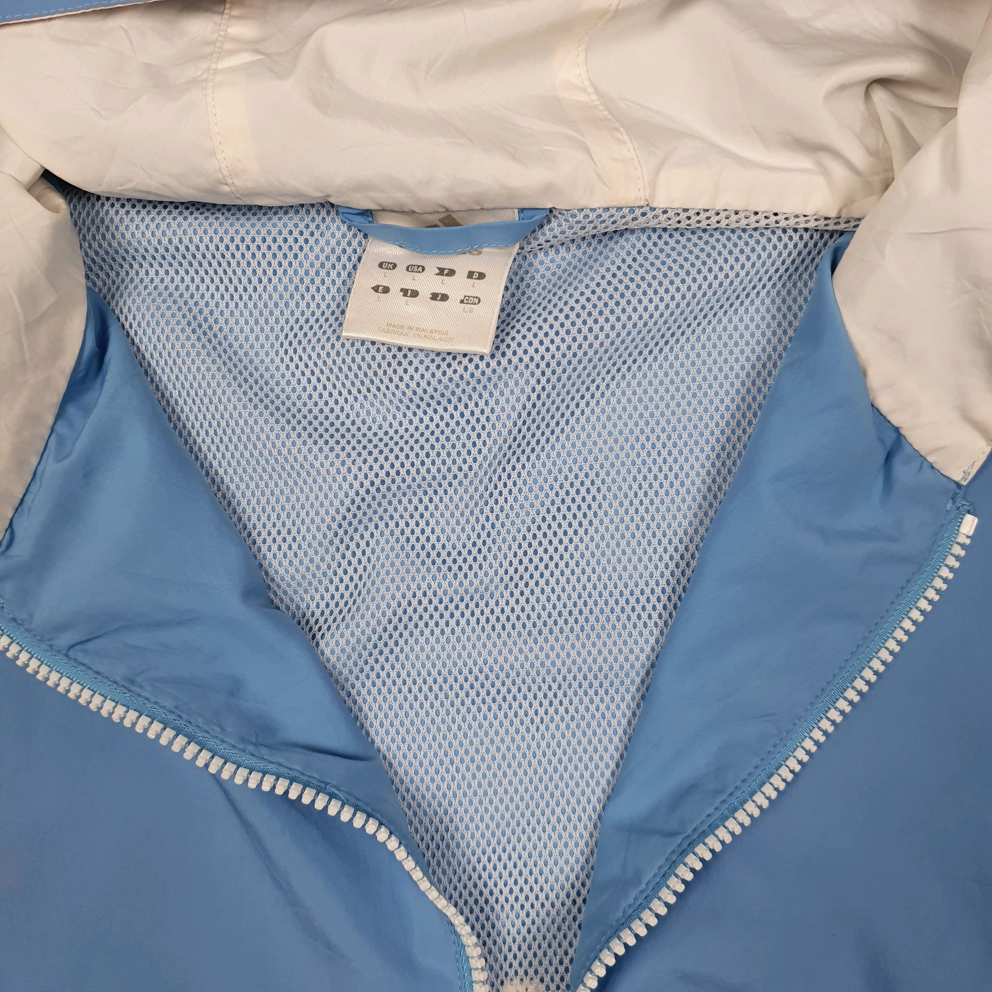 Mens Blue Adidas Pullover Vintage 00s Quarter Zip Coat