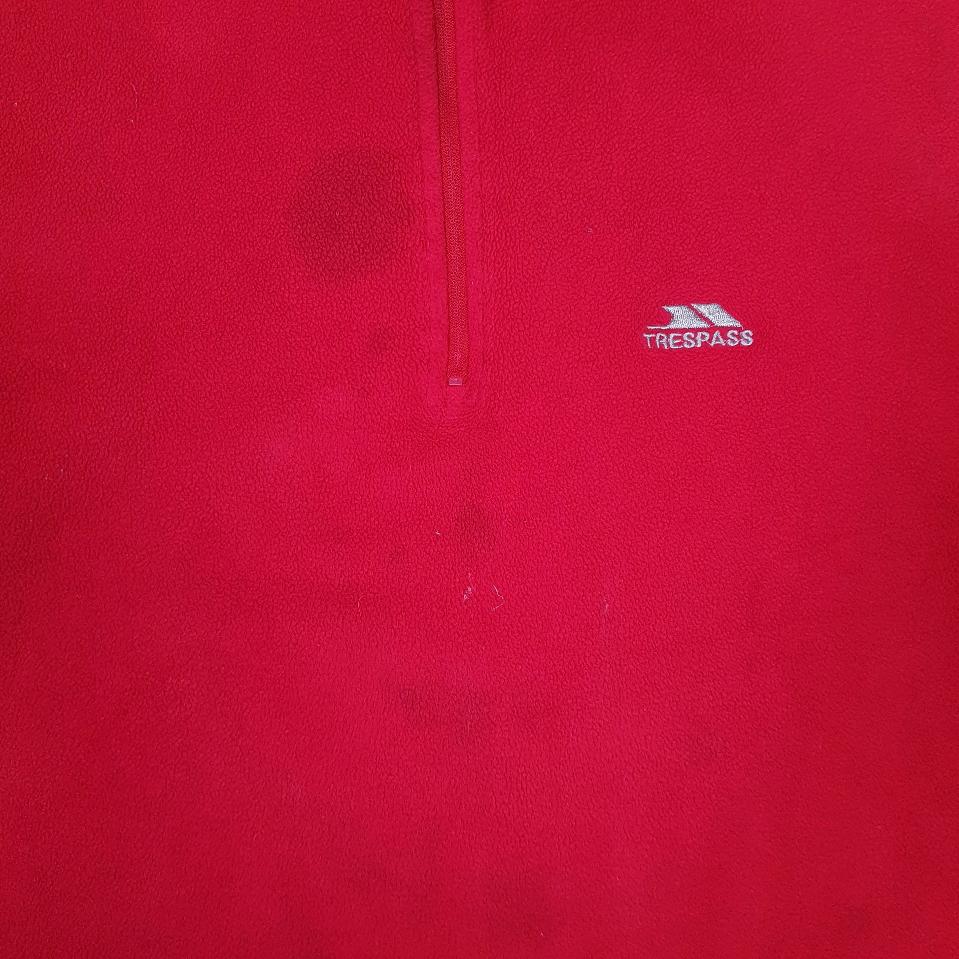 Mens Red Trespass  Quarter Zip Jumper
