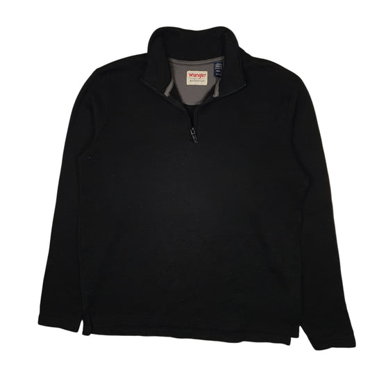 Mens Black Wrangler  Quarter Zip Jumper