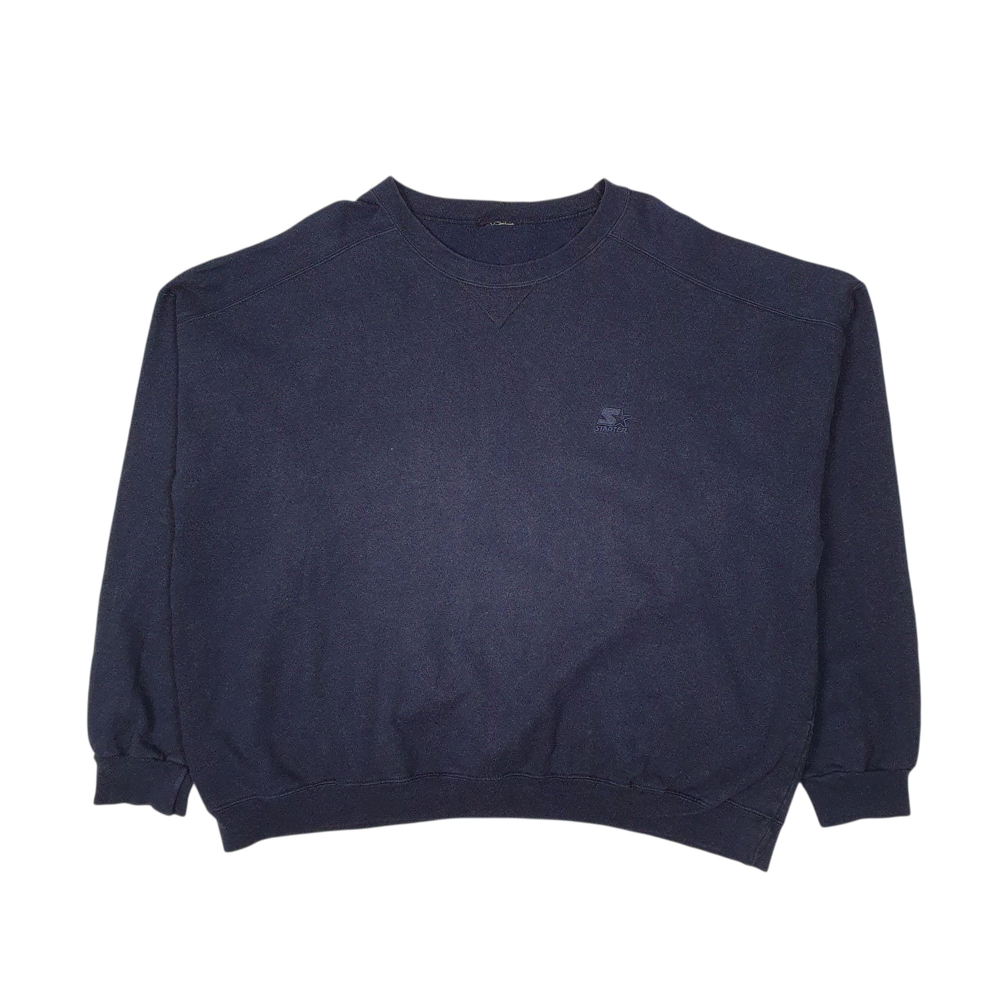 Mens Navy Starter  Crewneck Jumper
