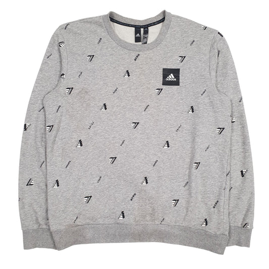 Mens Grey Adidas  Crewneck Jumper