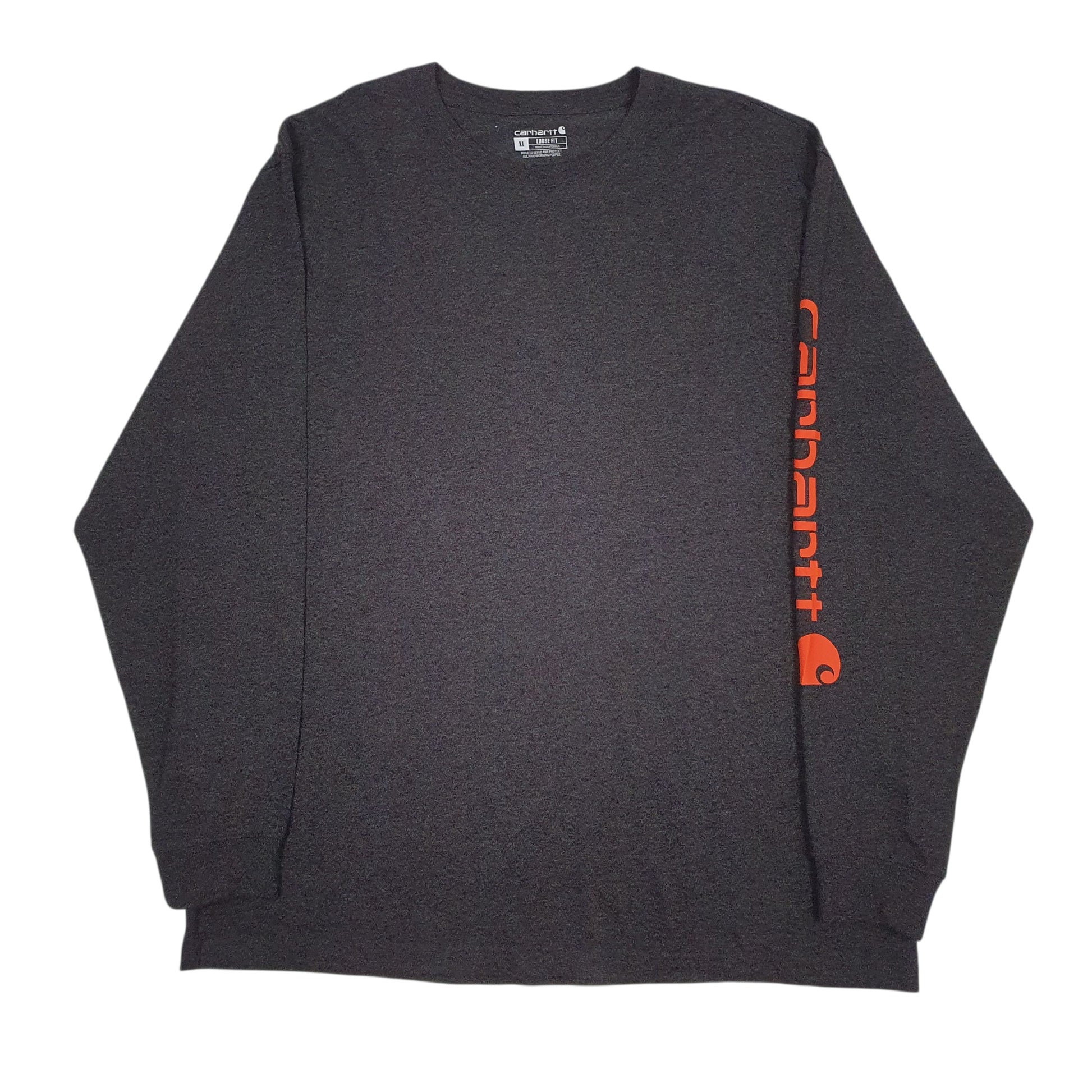 Mens Grey Carhartt  Long Sleeve T Shirt