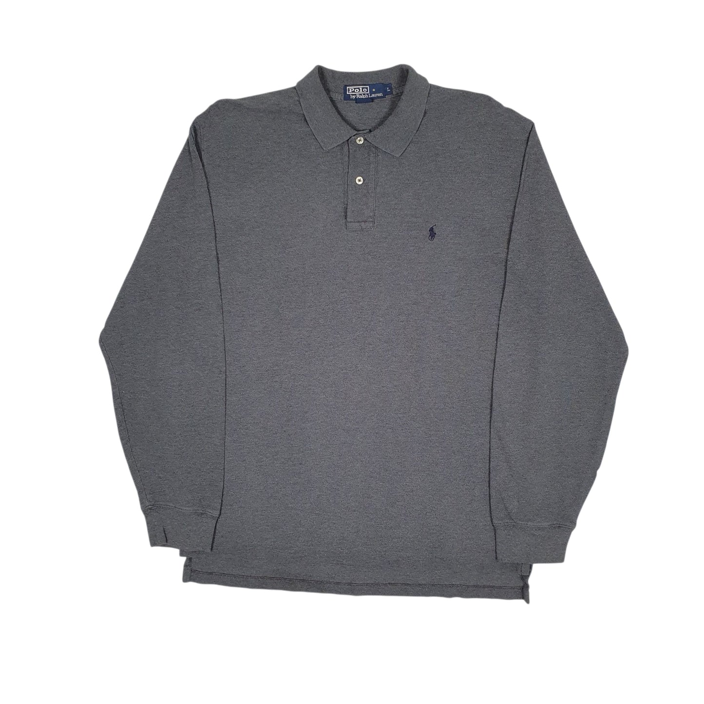 Mens Grey Polo Ralph Lauren  Long Sleeve Polo Shirt