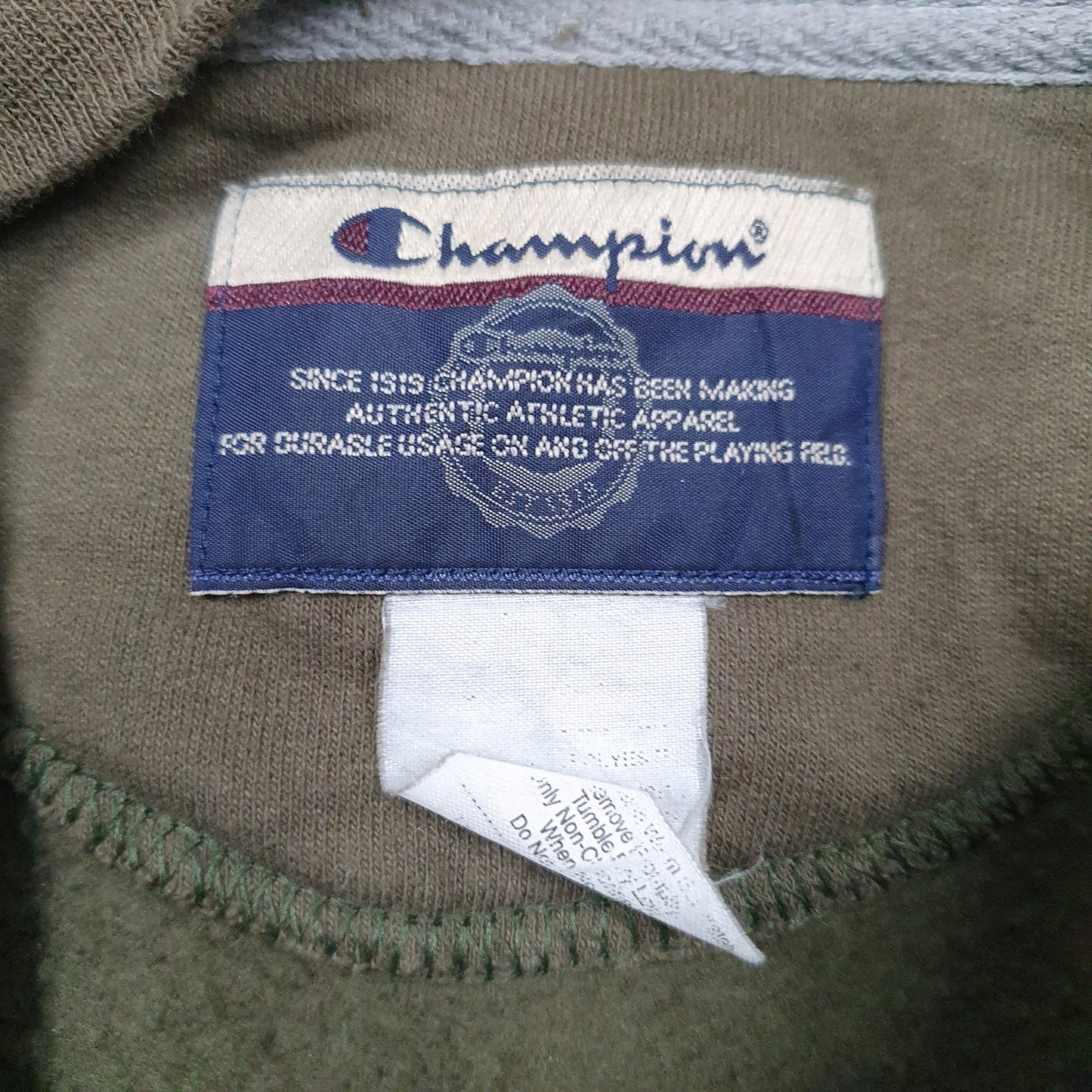 Mens Khaki Champion  Crewneck Jumper