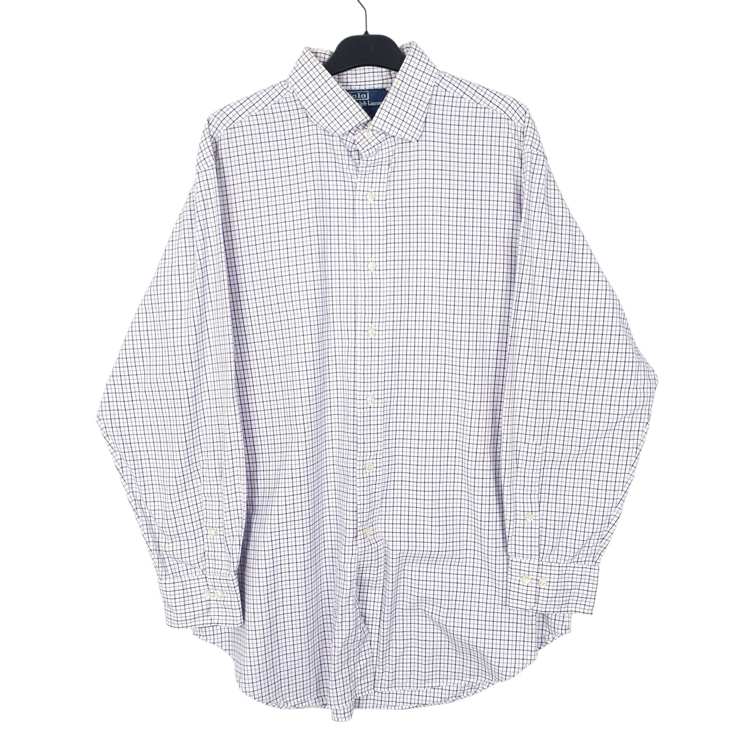 Mens White Polo Ralph Lauren Regent Long Sleeve Shirt