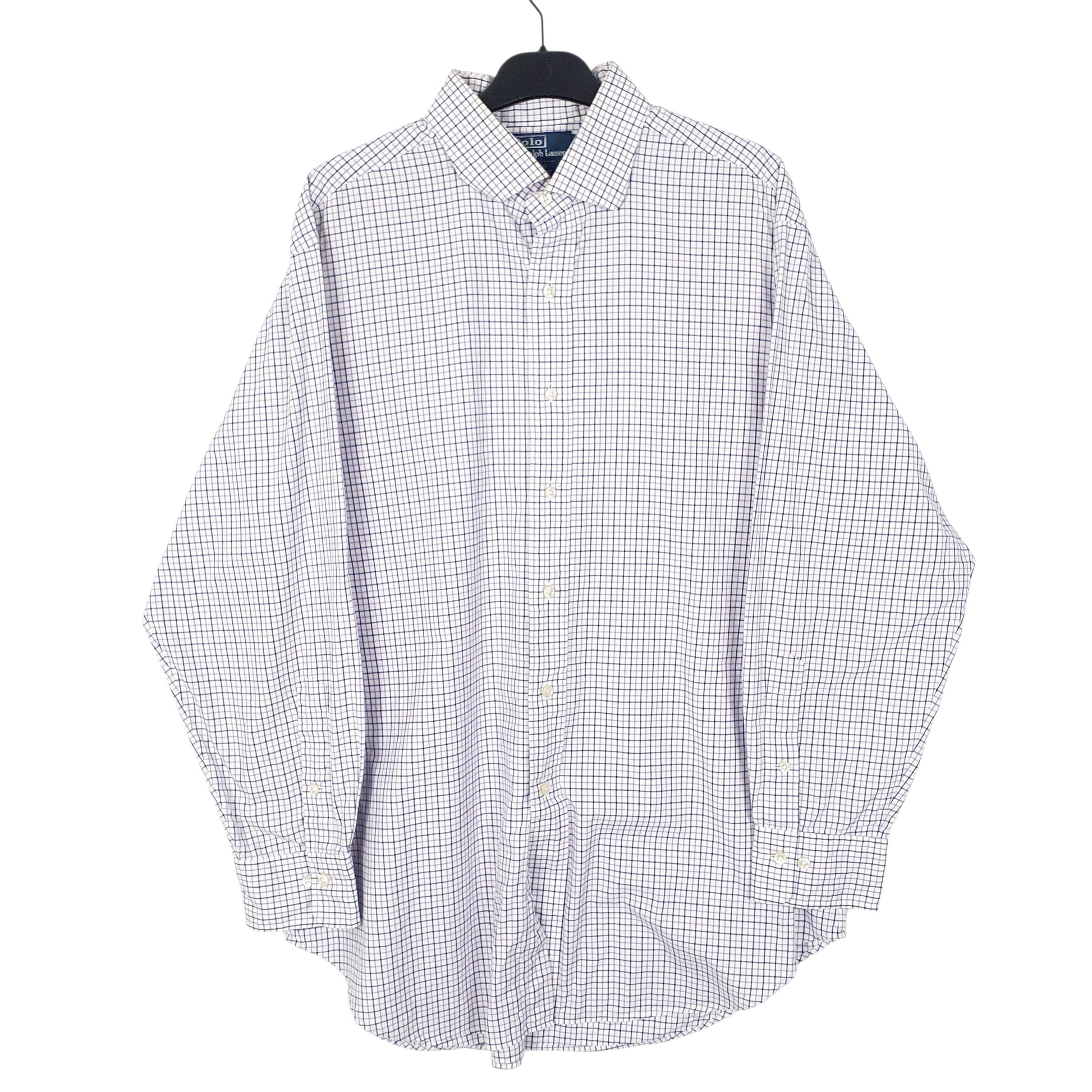 Mens White Polo Ralph Lauren Regent Long Sleeve Shirt