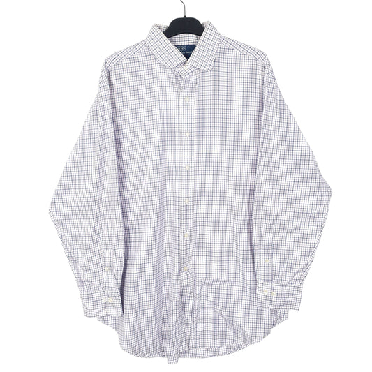 Mens White Polo Ralph Lauren Regent Long Sleeve Shirt