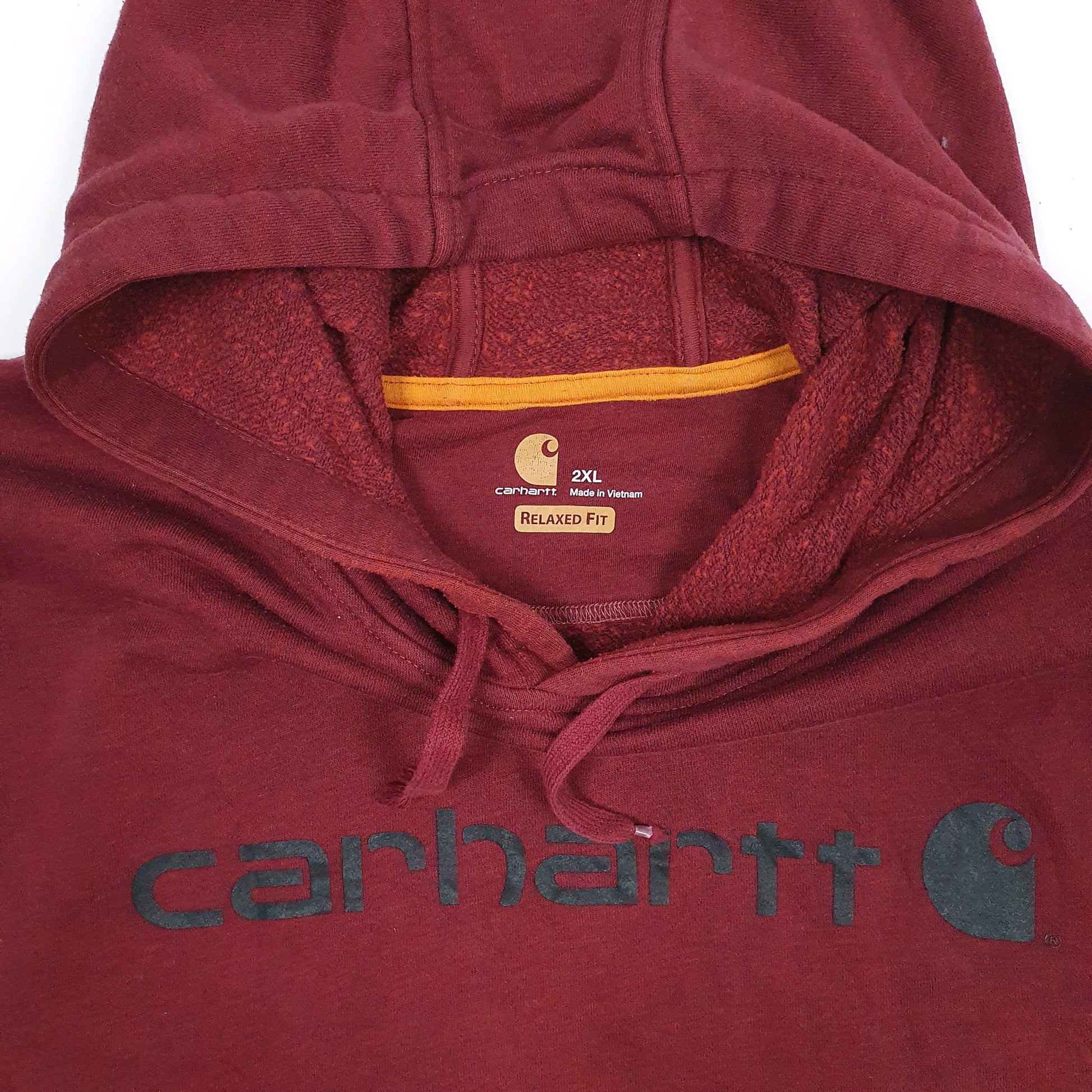 Mens Burgundy Carhartt  Hoodie Jumper