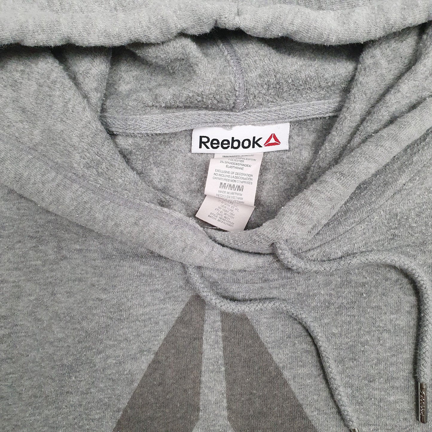 Womens Grey Reebok  Hoodie Jumper