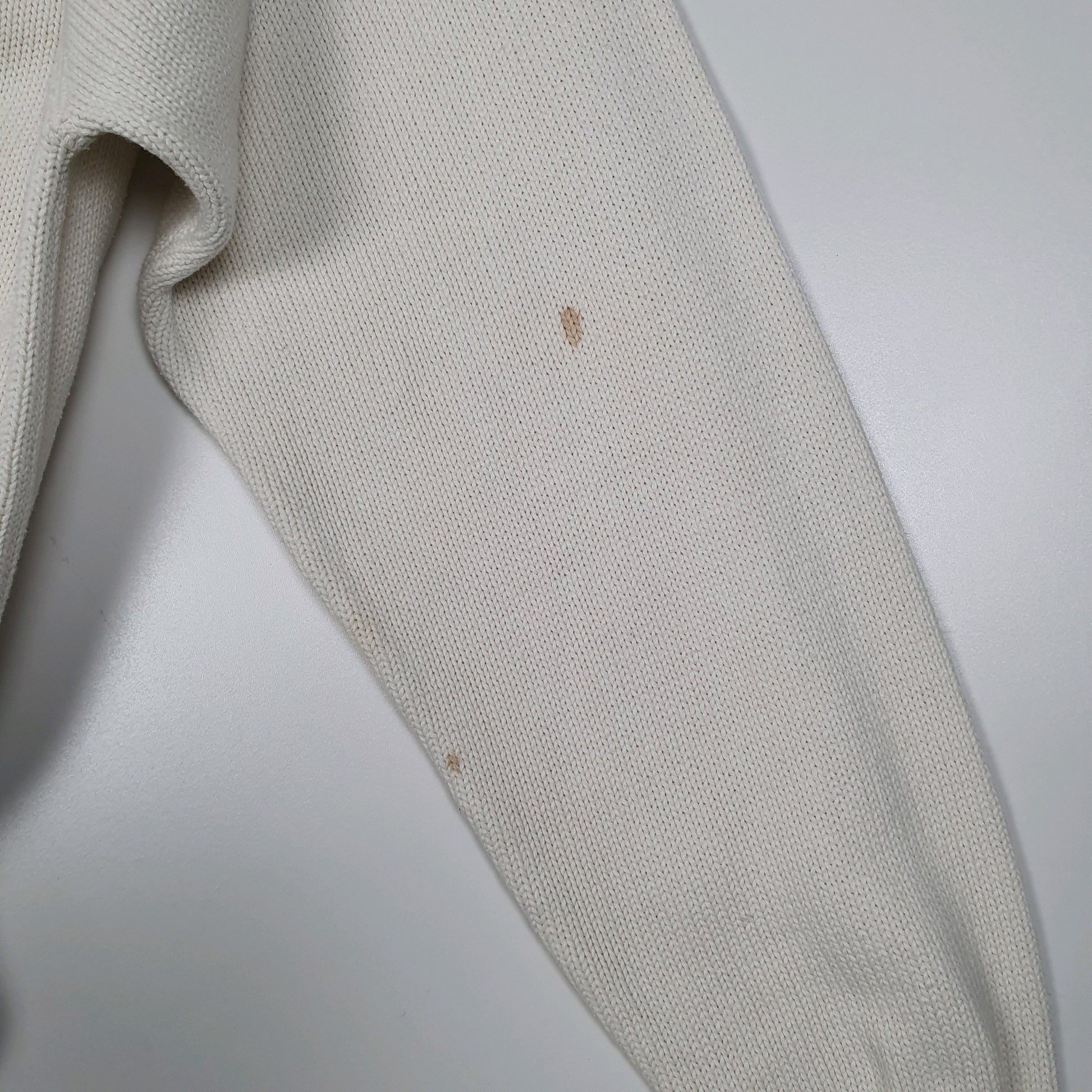 Mens Cream Tommy Hilfiger Heavy Knit Crewneck Jumper