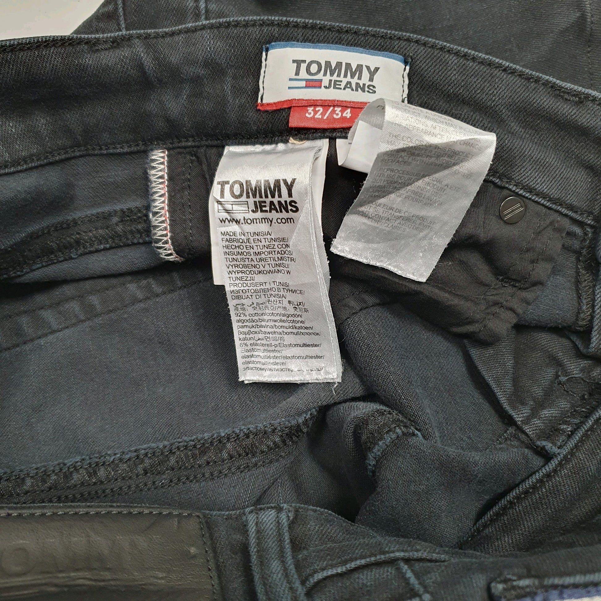 Mens Black Tommy Hilfiger Slim  Shorts