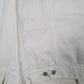 Mens White Levis Type 3 Trucker Crewneck Coat